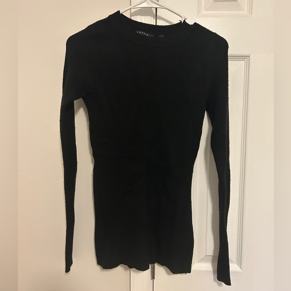 black sweater